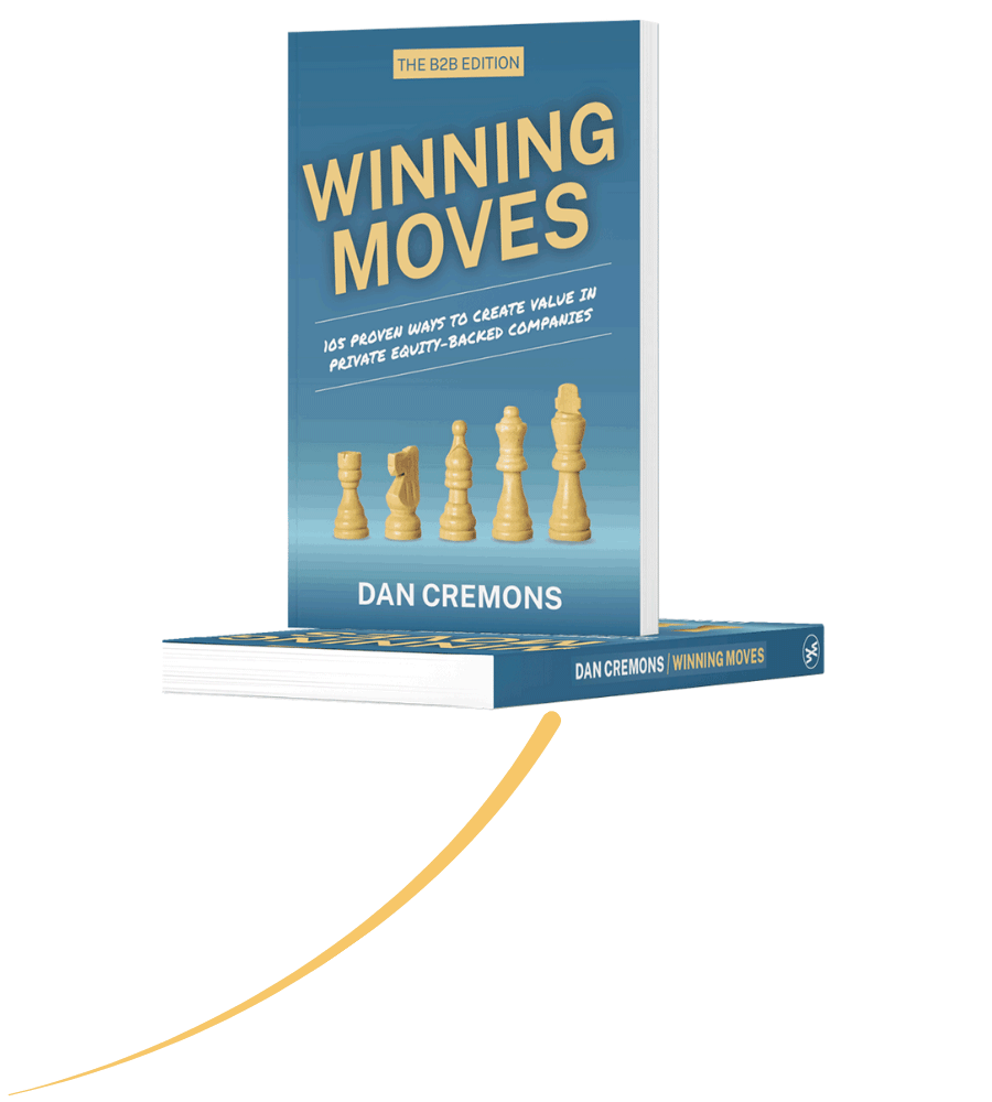 Winning moves book mockup with arrow